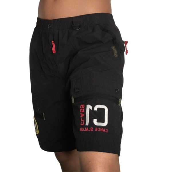 Compartmental Cargo Style Swim Trunk Shorts